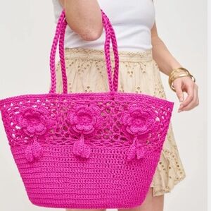 Heandmade Croshet Tote Bag Purple Color